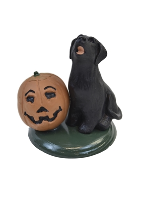 Byers' Choice Caroler -Lab Dog with Pumpkin